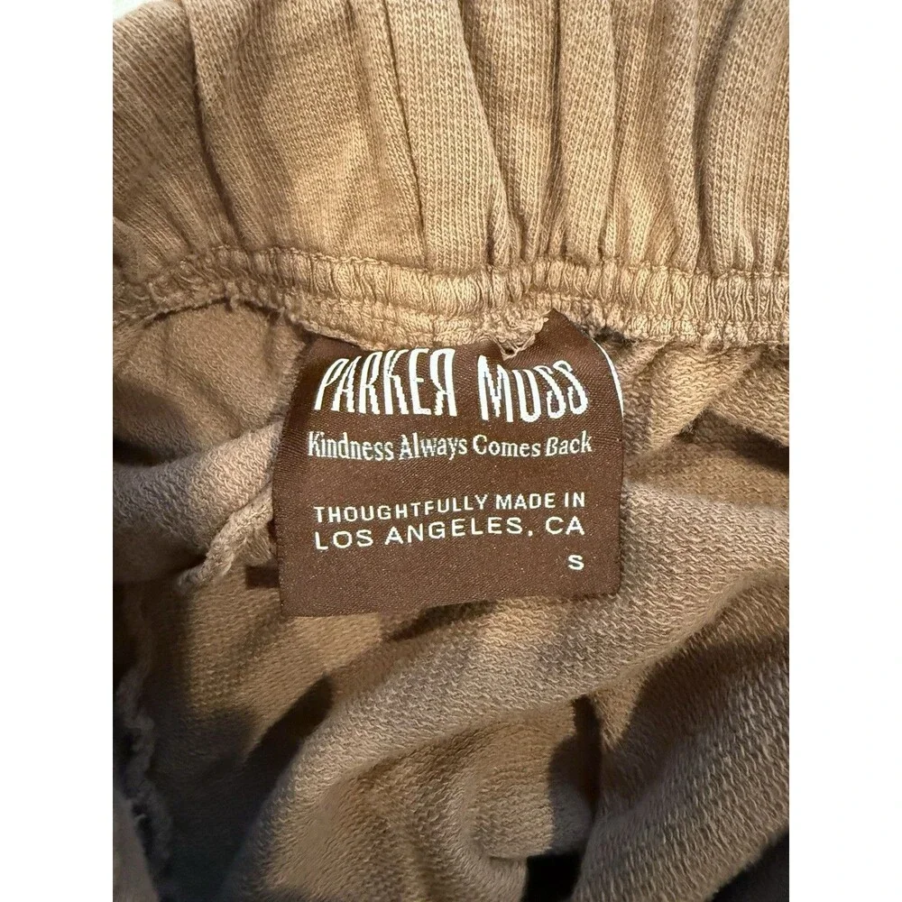 Parker Moss Sweat Shorts Women Small Tan 